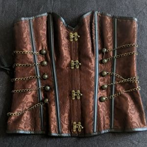 Brown lace up corset
